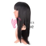 Peruca din fibra sintetica cu par lung cu breton de 65 cm drept Brunet 9011651B Peruca din fibra sintetica cu par lung cu breton de 65 cm drept Brunet 9011651B